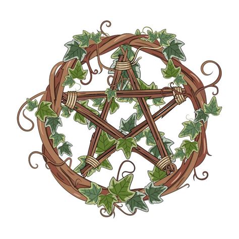 Symbolic representation of the wiccan pentacle